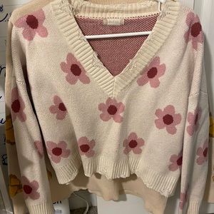 Altar’d State (L) Flower Sweater